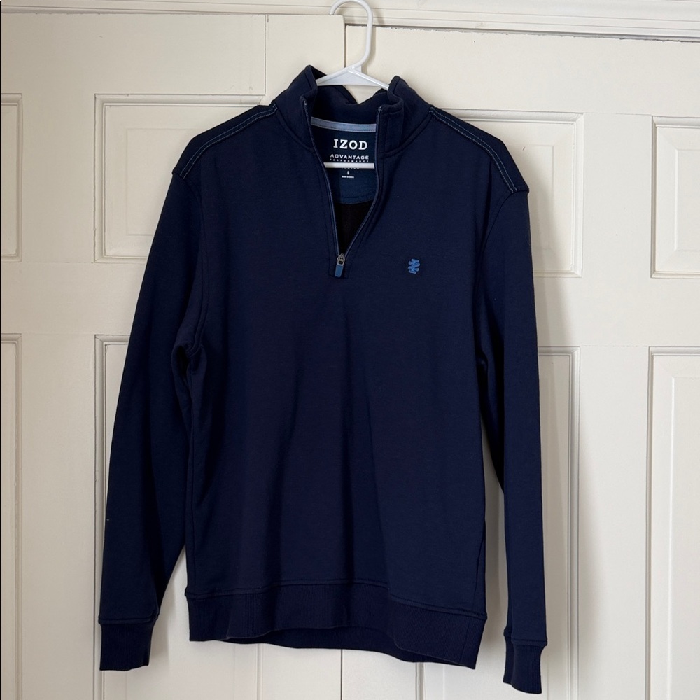 IZOD Men's Dark Blue Zip-Up Sweater